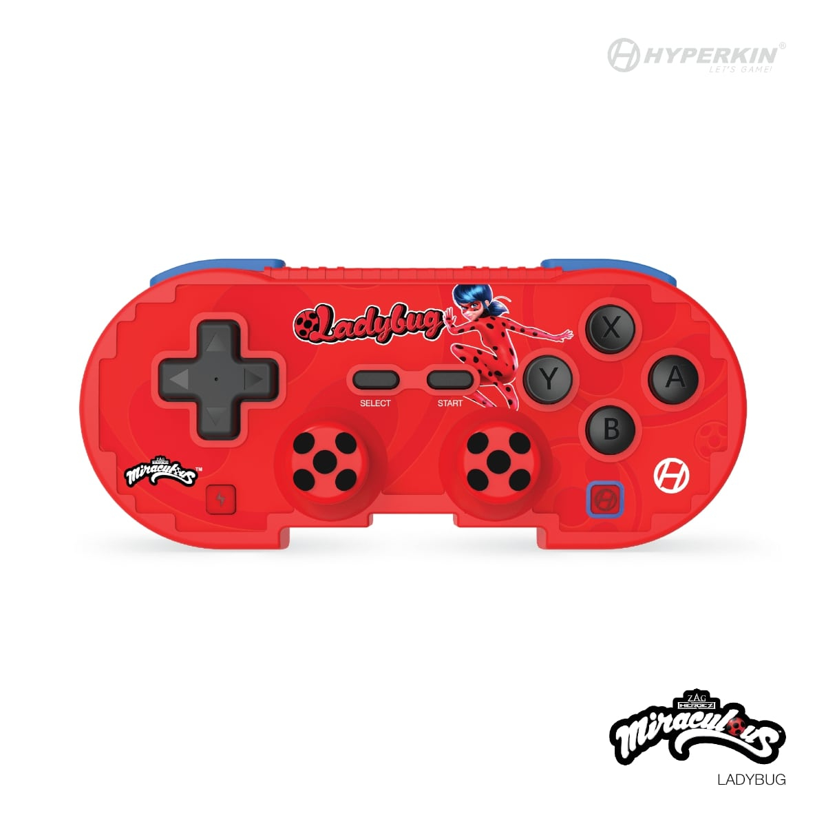 Hyperkin Pixel Art Miraculous Edition (Ladybug) Vezeték nélküli kontroller - Piros (PC/Nintendo Switch/Android/iOS) (M01328-MTLB)
