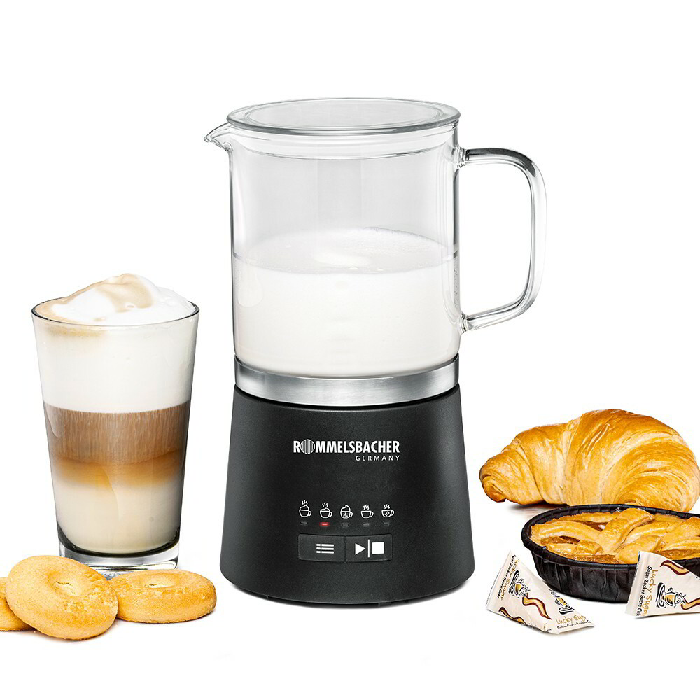 Rommelsbacher MS 625 Üveg kancsós Tejforraló edény 0,5L - Átlátszó / Fekete (MS 625)