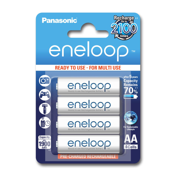 Panasonic Eneloop 1.2V AA 1900mAh akku (4db) /BK-3MCCE/4BE/ Ready to use