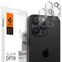 Комплект от 2 стъклени фолиа за камера Spigen Optik, съвместими с iPhone 14 Pro / 14 Pro Max / 15 Pro / 15 Pro Max Crystal Clear