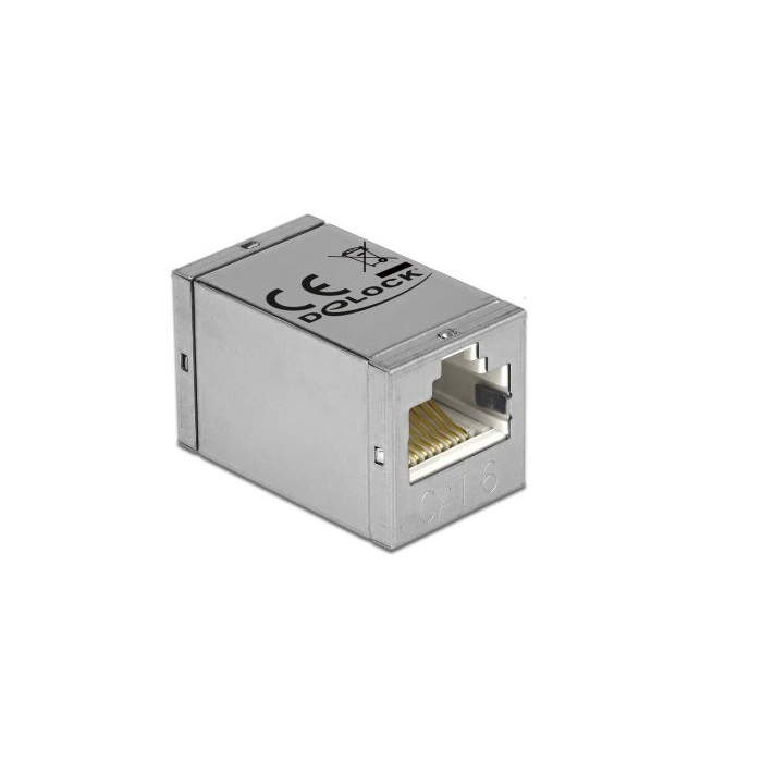 Delock kompakt RJ45-aljzat > RJ45-aljzat, Cat.6 STP adapter (86250) (delock86250)
