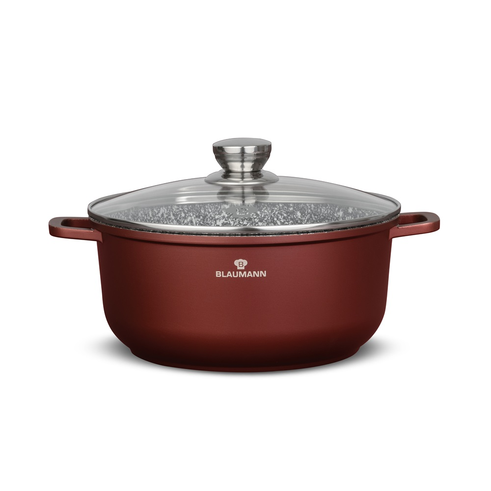 Blaumann BL-4080 Cerastone Fazék Üveg fedővel Ø 26cm 5.5L - Bronz (BL-4080)