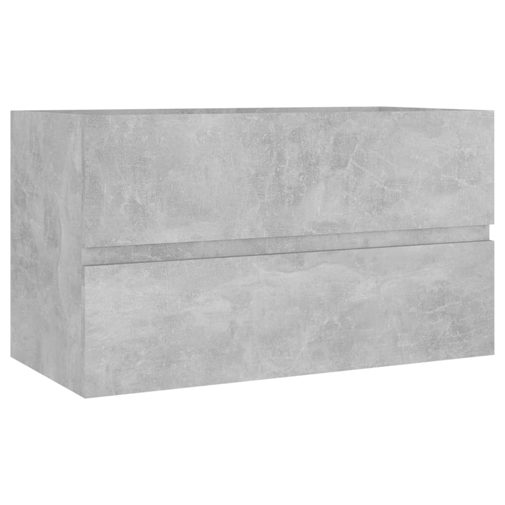 betonszürke forgácslap mosdószekrény 80 x 38,5 x 45 cm (804750)