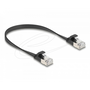 Delock RJ45 lapos patch kábel apa - apa Cat.6A U/FTP 0,25 m fekete (81161)