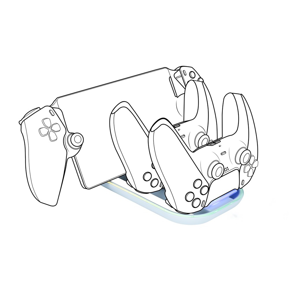 Nacon 2809191 Playstation Portal/2xDualSense kontroller töltőállomás - Fehér (2809191)