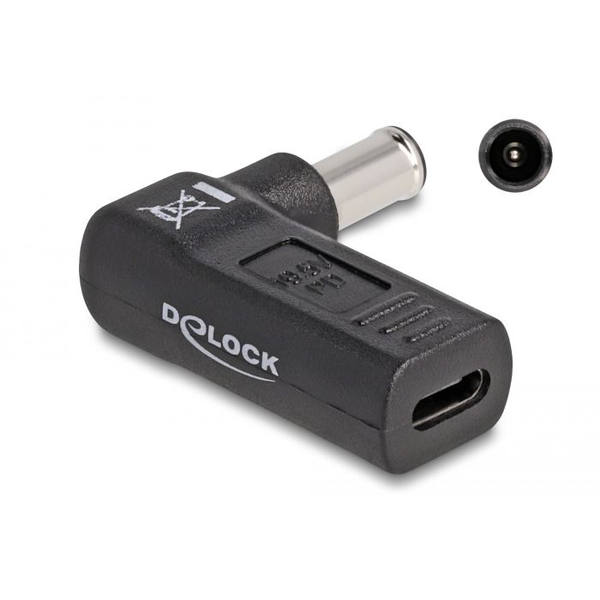 Delock Laptop töltőkábel adapter USB Type-C  anya - Sony 6,0 x 4,3 mm apa 90  fokban hajlított (60014)