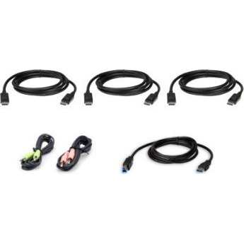 ATEN 2L-7D02UDPX6 toetsenbord-video-muis (kvm) kabel Zwart 1,8 m