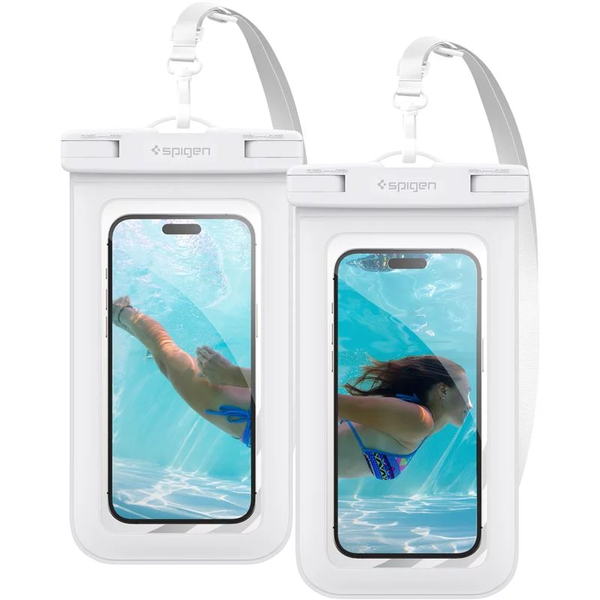 Spigen Aqua Shield A601 univerzális vízálló tok fehér 2db (ACS06013)