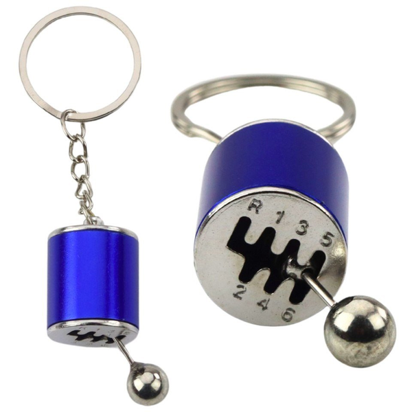 Fém Kulcstartó, Mozgatható Sebességváltó, Kék- 26207