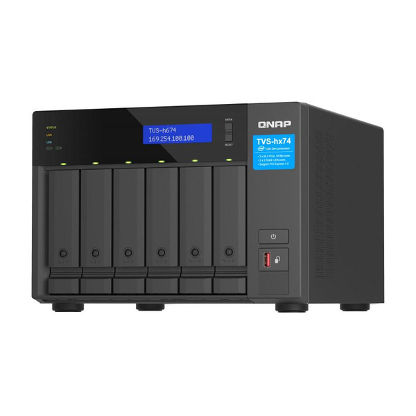 QNAP TVS-H674 NAS Tower Intel® Core™ i5 i5-12400 32 GB DDR4 QuTS hero Sort
