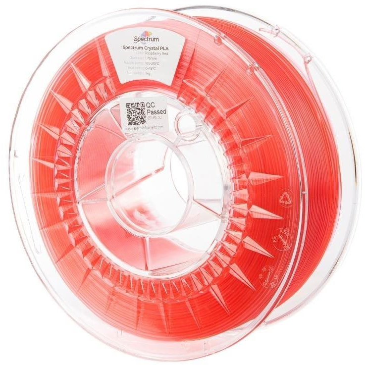 Spectrym PLA Crystal 1,75 mm, Raspberry Red, 1 kg (80885)