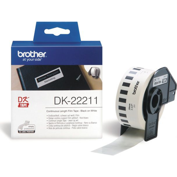 Brother DK-22211 címkéző szalag Fehéren fekete