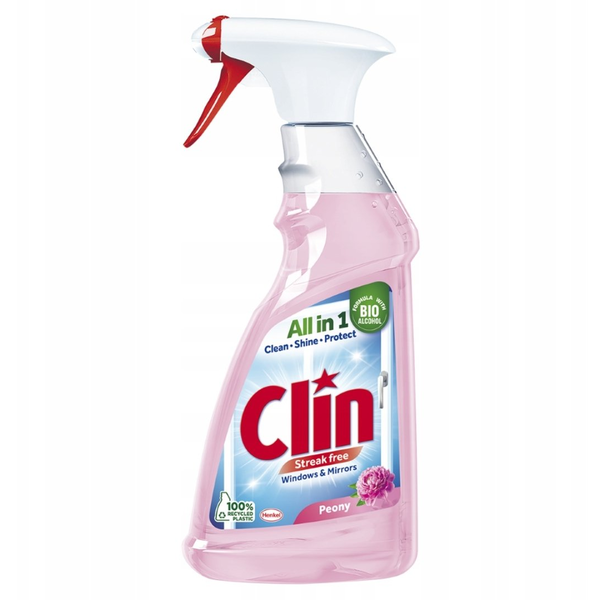 Clin Płyn do mycia szyb CLIN Piwonia, pompka, 500ml