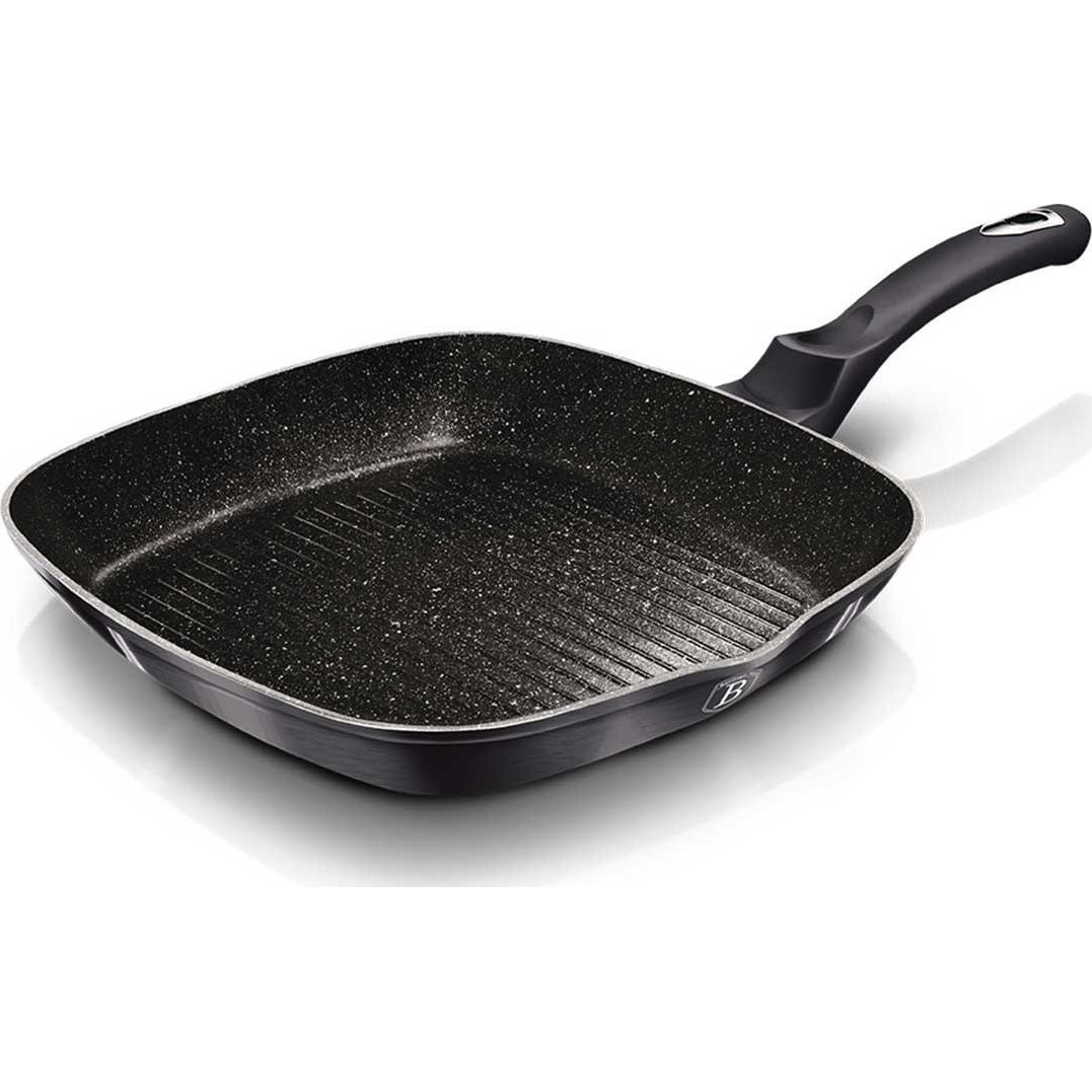 BerlingerHaus BH/6901 Metallic Line Carbon Edition Grill Serpenyő - 28 cm, Sötét Szürke (BH-6901 Kinghoff)