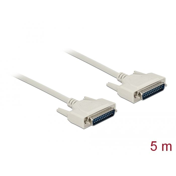 Delock D-Sub 25-ös soros kábel dugó-dugó 5m (84537) (DE84537)