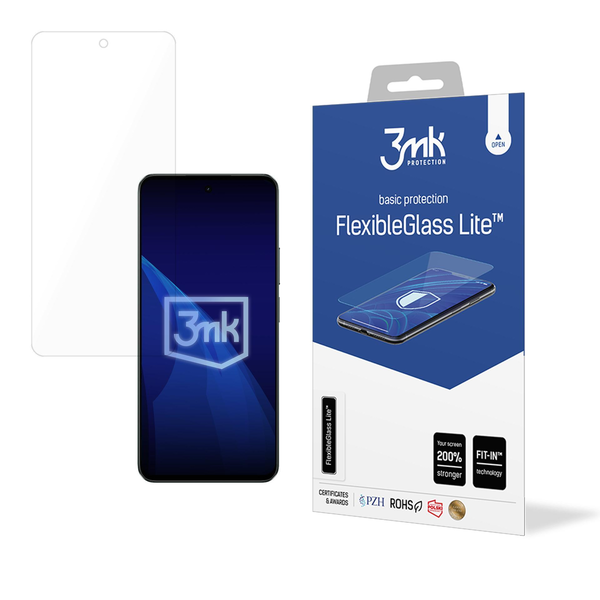 3mk FLEXIBLE GLASS LITE képernyővédő üveg (2.5D, flexibilis, ultravékony, 0.16mm, 6H) ÁTLÁTSZÓ Realme C71 4G (GP-174517)