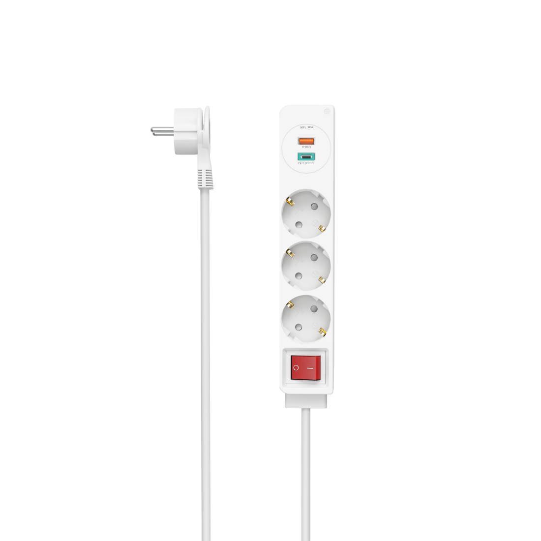 Hama 00223185 elektromos elosztó 1,4 M 3 AC kimenet(ek) Beltéri Fehér (223185)