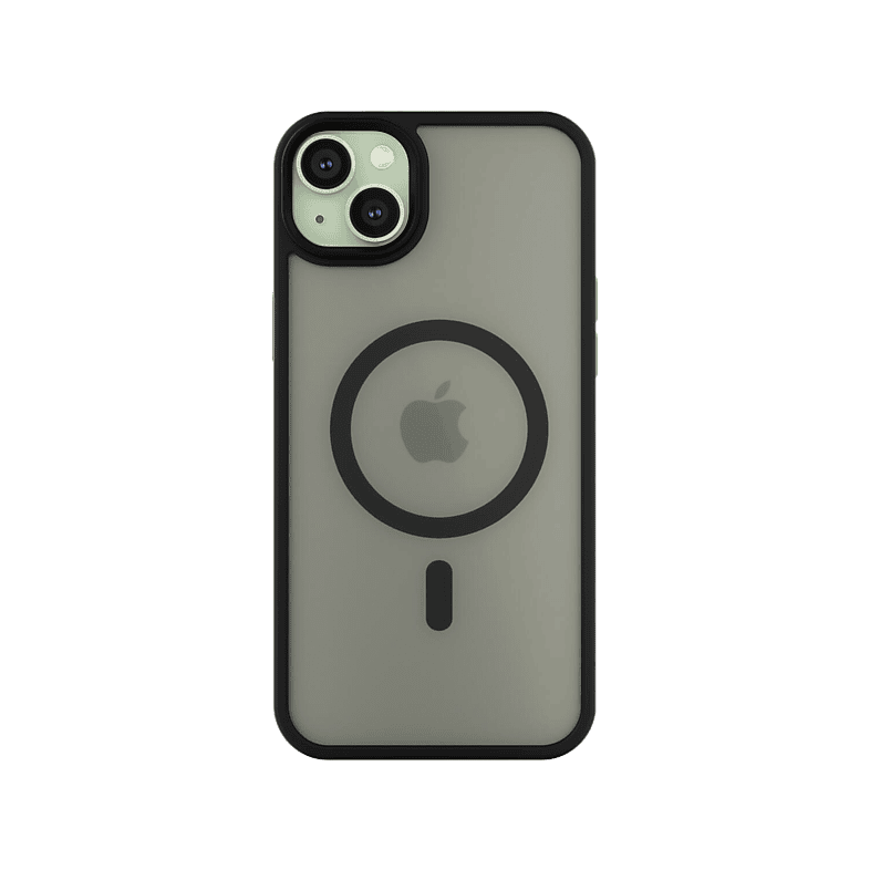 NextOne IPH-15-MAGSF-MISTCASE-BLK iPhone 15 fekete szilikon MagSafe hátlap (IPH-15-MAGSF-MISTCASE-BLK)