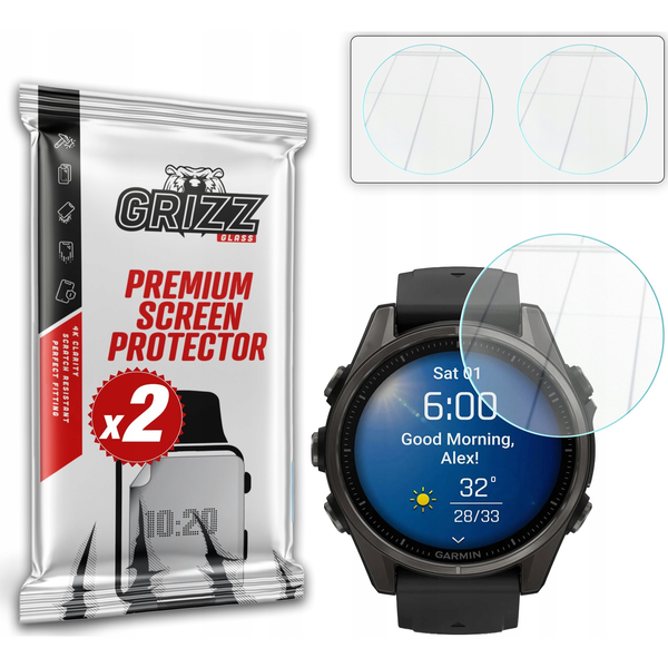 Szkło hybrydowe GrizzGlass HybridGlass do Garmin Fenix 8 43mm