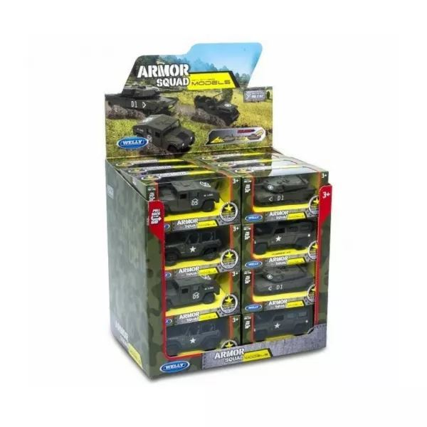 Welly: Fém hátrahúzós katonai jármű szortiment 1:34 (194859/99190F-24CWD-MH-20) (99190F-24CWD-MH-20)