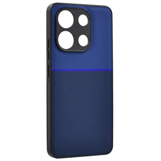 Gigapack Xiaomi Redmi Note 13 4G mágneses, bőr hatású, csíkos mintás tok sötétkék (GP-153758) (GP-153758)