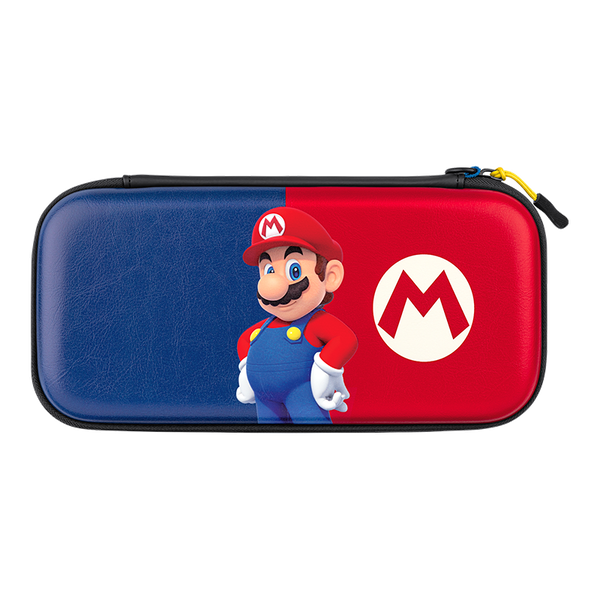 PDP Slim Deluxe: Power Pose Mario Custodia rigida Nintendo Blu, Rosso