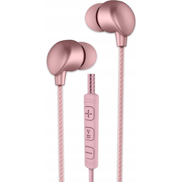 Audeeo Metallic Wired Earphones 2 In-Ear fülhallgató, rozé arany