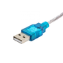 Akyga AK-CO-02 USB Type-A apa - RS-232 apa Adatkábel - Ezüst/Kék (1m)