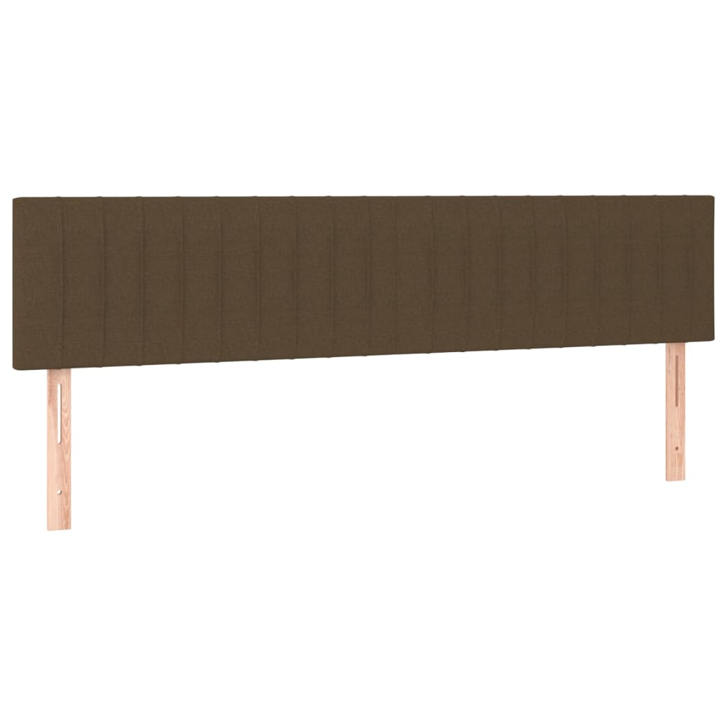 2 db sötétbarna szövet fejtámla 100x5x78/88 cm (346287)
