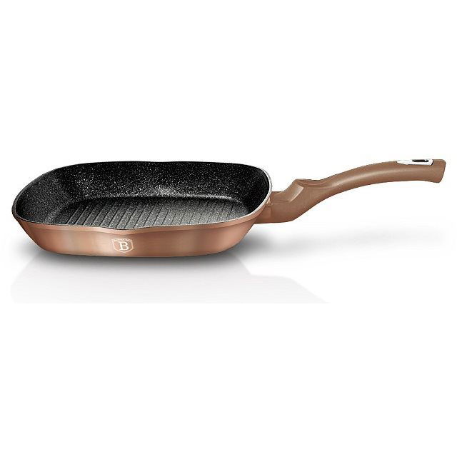 BerlingerHaus Rosegold Metallic Line Grill serpenyő márvány bevonattal 28 cm (BH-1521)