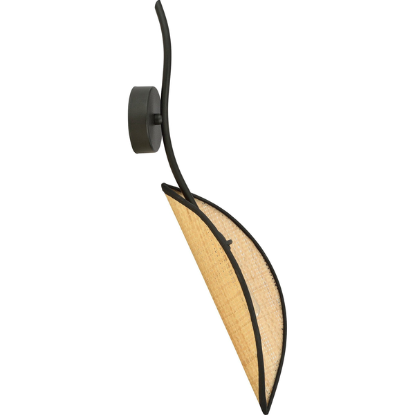 PETALO Fali Lámpa, Teljesítmény Max.40W, E14, Fekete-rattan