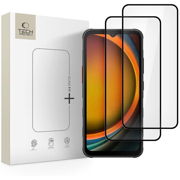 SZKŁO HARTOWANE TECH-PROTECT GLASS FIT+ 2-PACK GALAXY XCOVER 7 / 7 PRO BLACK