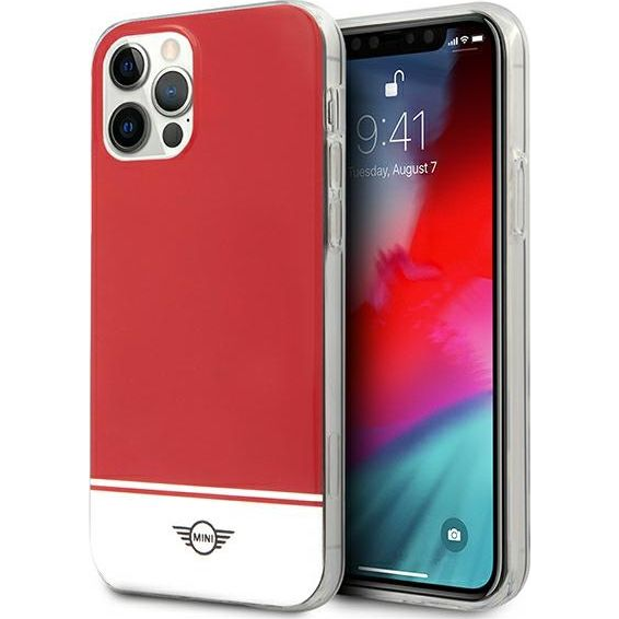 Mini MIHCP12LPCUBIRE iPhone 12 Pro Max 6,7" Piros Keménytok Stripe Collection