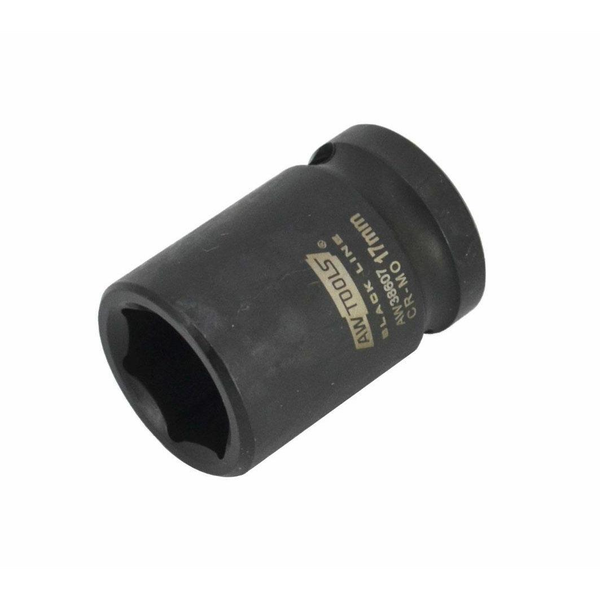 AW NASADKA UDAR. 6-KĄT  1/2"  KRÓTKA 17 mm BLACK LINE