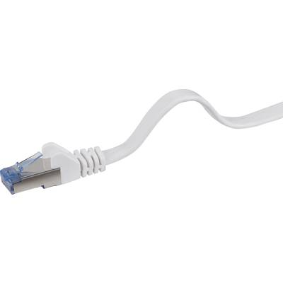 RJ45 Patch kábel, hálózati LAN kábel, hajlékony, tűzálló CAT 6A S/FTP 15 m szürke, Renkforce