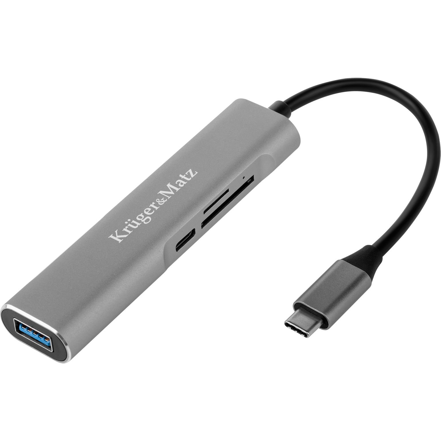 Kruger&Matz Adapter Hub C Típusú Usb Hdmi/Usb3.0/Sd/Microsd/C Portra (KM0390)