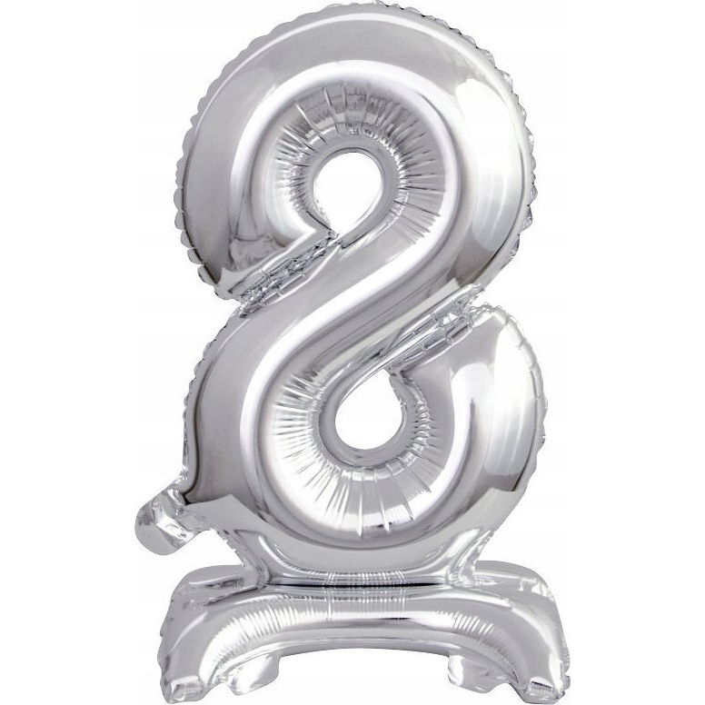 Felfújható Fólia Szám Talppal 9911731 - Ezüst, 38 cm, 8 (9911731)