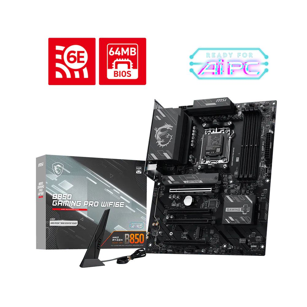 MSI B850 GAMING PRO WIFI6E fekete 911-7E89-001