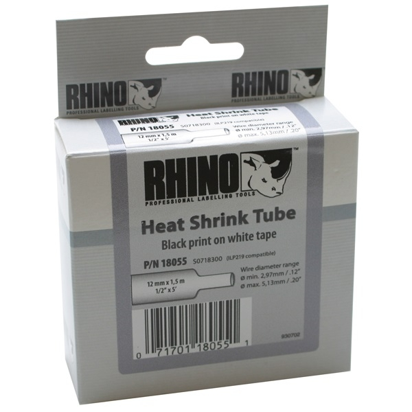 DYMO zsugorcső 12mm 2,97-5,13 fehér (18055)