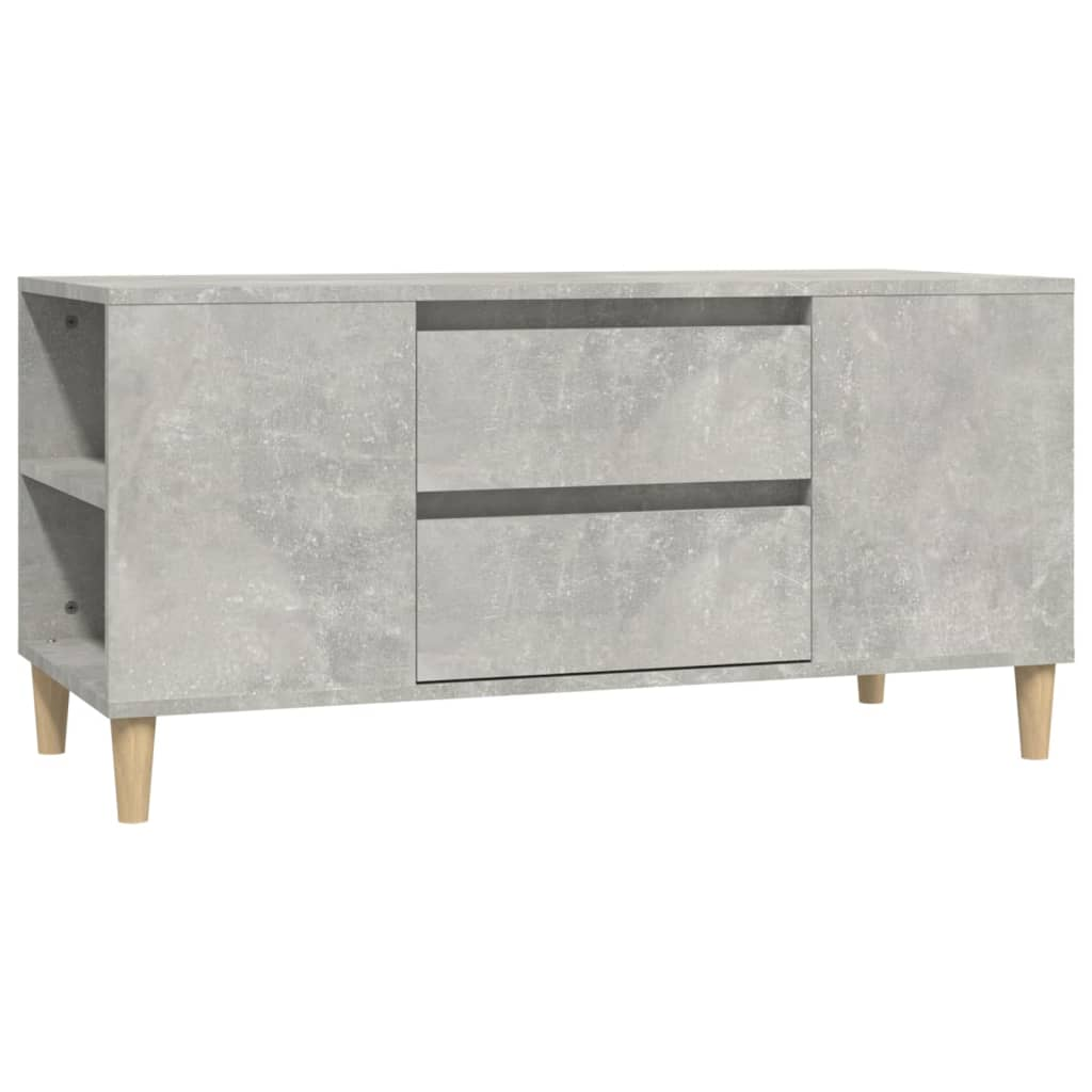 betonszürke szerelt fa TV-szekrény 102 x 44,5 x 50 cm (819600)