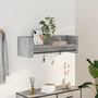 Estante De Pared Madera Ingeniería Gris Hormigón 100x35x30,5 Cm Vidaxl