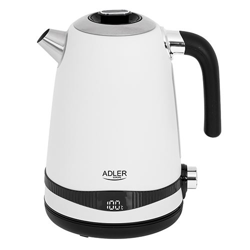 Adler AD1295W vízforraló 1,7L fehér LCD kijelzővel (AD1295W)