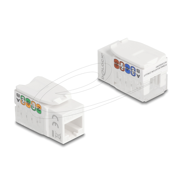 Keystone Modul RJ45 Buchse zu LSA Cat.6A UTP 90° werkzeugfrei