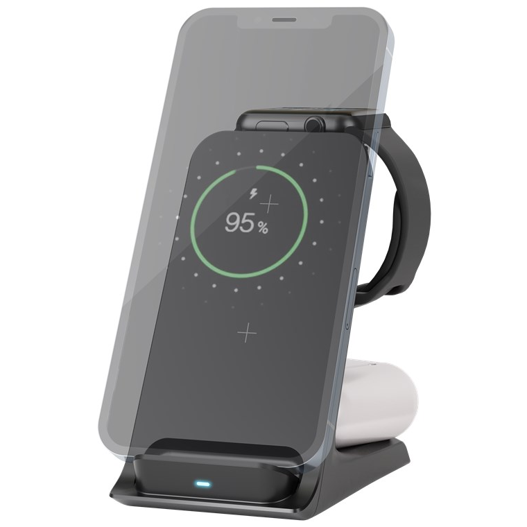 Goobay 60217 Vezeték nélküli töltő - Fekete (9V / 3A) (60217)