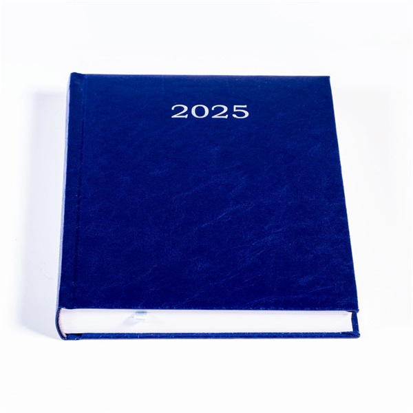 Office Depot A5 2025 Napi beosztású műbőr határidőnapló - Kék (25E021X-OD4)