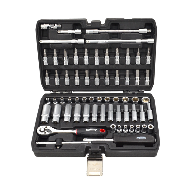 AWTOOLS ZESTAW KLUCZY 63el. 1/4" BLACK LINE