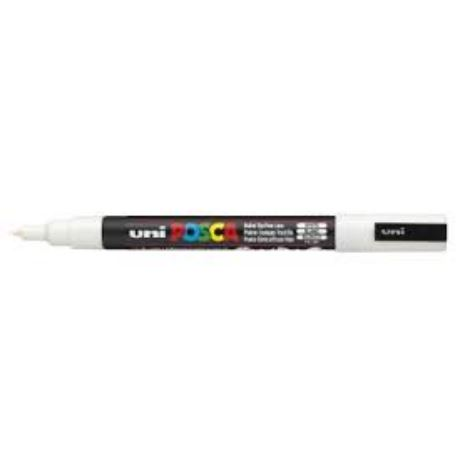 Uni Posca PC-3M dekormarker fehér (PC-3M WHITE(E)) (PC-3M WHITE(E))
