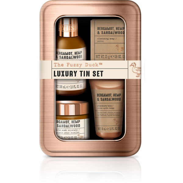 BAYLIS &amp; HARDING testápoló ajándékcsomag dobozban, Bergamot, Kender &amp; Santal 130 ml