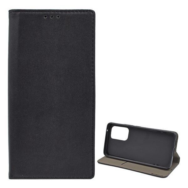 Tok álló, bőr hatású (FLIP, oldalra nyíló, asztali tartó funkció) FEKETE [Samsung Galaxy A53 (SM-A536) 5G] (5996591123332)