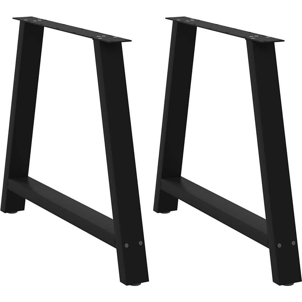 2 db acél fekete dohányzóasztal lábak A-alakú 100x(72-73) cm (4012864)